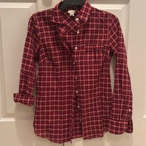 Women’s XS J Crew plaid button down (new without tags)